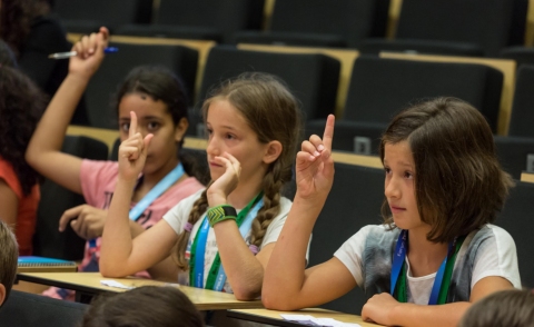 Press conference with kids 