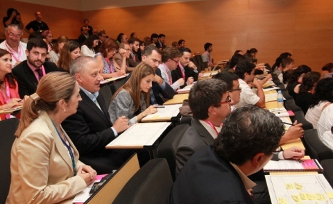 H. R. H. The Princes of Asturias and of Girona attend the Business Model Canvas Network